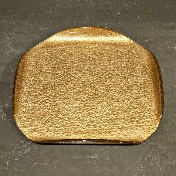 PartyLite Gold Foil Glass  Candle tray/ Holder - Picture 7 of 14